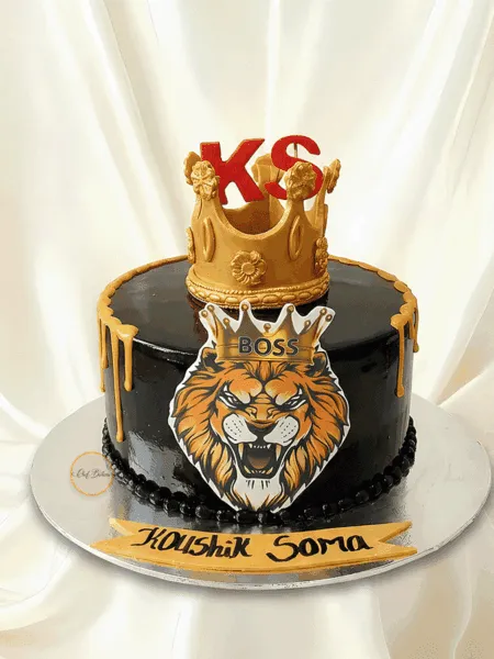 Boss Lion Crown Cake