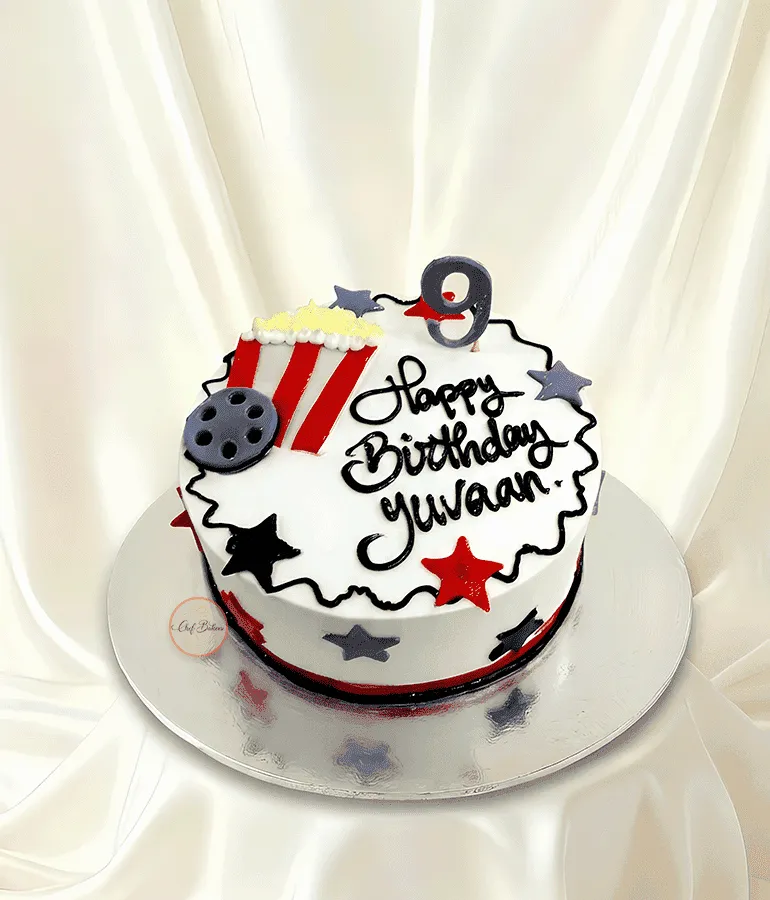 Movie Night Birthday Cake